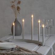 Kynttelikkö Accent, 5-lamppuinen, vaaleanharmaa