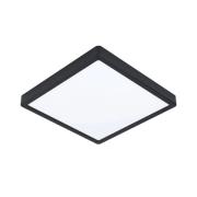 LED-kattovalaisin Fueva 5, IP20 musta 28,5x28,5cm