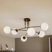 Pregos 6 kattovalaisin, musta, 6-lamppuinen