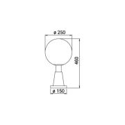 Musta sokkelivalaisin, kristallilasilla