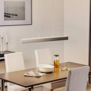 LED-riippuvalaisin Runa, nikkeliä, pituus 92 cm