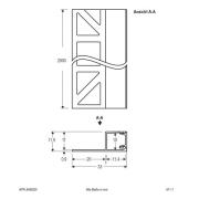 EVN APFL5-profiili, sivu 200 cm x 3,3 cm alumiini