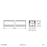 EVN APFLAT7 -alumiiniprofiili, U-profiili alumiini