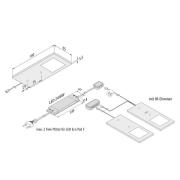 LED-kaapinalusvalaisin Eco-Pad F 2 kpl 3000K musta