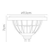 LED-heijastin GU10 12W 3000K dim to warm musta