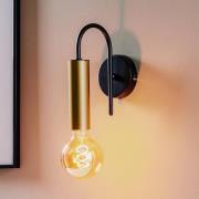 Seinävalaisin Loppe, 1-lamppuinen, musta/kulta