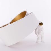 Varjostin Chloe, Ø 50 cm, ulkopuoli valkoinen, sisäpuoli kultainen