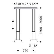 OLIGO Glance LED-riippuvalo 2 lamp. harmaa