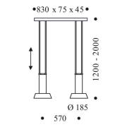 OLIGO Glance LED-riippuvalo 2 lamp. punainen