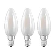 OSRAM LED-kynttilä E14 Classic B 4,2 W 2700 K mattapintainen 3 kpl