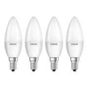 OSRAM-LED-kynttilä E14 Base Retro 4,9W 4 kpl 4000K