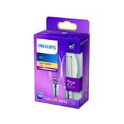 Philips LED-kynttilä Filament E14 2W 2 700 K 2 kpl