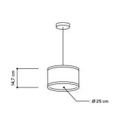 ALMUT 2610 -riippuvalo Ø 25 cm, olki