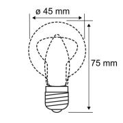 LED-lamppu E27 5W pudotus 2700K mattapintainen