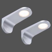 LED-kaapin alavalaisin Amon, hopea, 15 cm pitkä, 2 kpl, himmennettävä