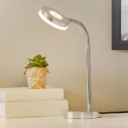 Rennes LED-pöytävalaisin, krominvärinen, korkeus 40 cm