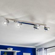 Kattokohdevalo Round, kromi, 4-lamppuinen lineaarinen