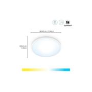 WiZ SuperSlim LED kattovalaisin CCT Ø29cm valkoinen