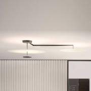 Vibia Flat LED-kattovalaisin 3-lamppuinen Ø 90 cm valkoinen