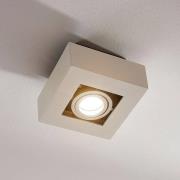 Arcchio valonheitin Vince, 14 x 14 cm, valkoinen/kromi, metallia, GU10