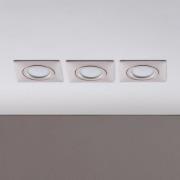 LED uppoasennettu valaisin Andrej, kulmikas, nikkeli, 3 kpl sarja