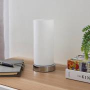 Lindby pöytävalaisin Elianna, valkoinen, lasi, 24 cm, himmennettävä, E...