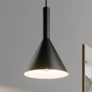 Arcchio Tadej -riippuvalo 1-lamp. 19cm musta-valk.