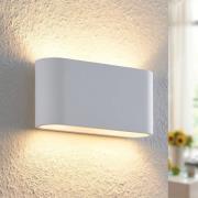 Lindby seinävalaisin Mavora, pyöreä, 25 cm, valkoinen, kipsi, G9