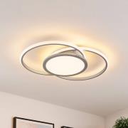 Lucande LED-kattovalaisin Senne, 63 cm, hopea, alumiini