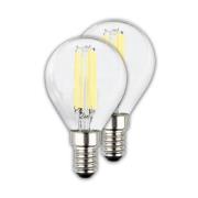 LED-lamppu pudotus E14 4W kirkas 3000K 840lm EEK A 2er