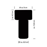 Tiny-B ladattava LED-pöytävalaisin, musta, korkeus 13 cm, IP54, USB-po...