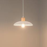 Kobe riippuvalaisin, 1-lamppuinen, teräs, puu, valkoinen