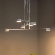 Riippuvalaisin Modus 6, teräs, 6-lamppuinen, GX 53, valkoinen