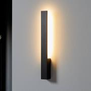 Arcchio Ivano LED-seinävalaisin, 42,5 cm, musta, metallia