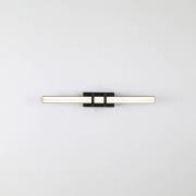 Parma LED-seinävalaisin, musta, teräs, lasi, IP44