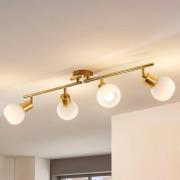 Lindby kattovalaisin Elaina, 70cm, 4-valo, messinki, lasi, E14