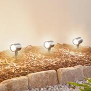 Lindby Smart LED maapiikkivalaisin Nycta, RGB, Tuya, sarja 3 kpl