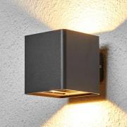 Lucande LED-ulkoseinävalaisin Aaron, antrasiitti, IP54, ylös/alasvalo