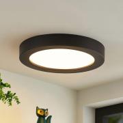 Prios LED-kattovalaisin Edwina, musta, 23 cm, CCT, IP44