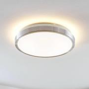 Lindby LED-kattovalaisin Emelie, Ø 35 cm, alumiininvärinen, metallia