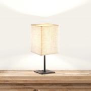 Lela pöytävalaisin, beige/musta, 30 cm, pellavatekstiiliä