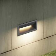 Lucande LED-seinään upotettava valaisin Jaano, antrasiitti, alumiini, ...