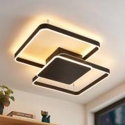 Lucande Kadira LED-kattovalaisin, 70 cm, musta