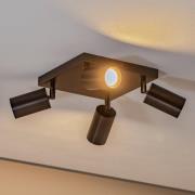 Sado kattokohdevalaisin, 4-valo, antrasiitti, teräs, säädettävä