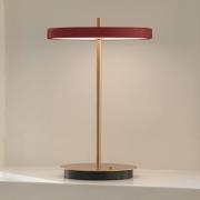 UMAGE LED-akkukäyttöinen pöytälamppu Asteria Move rubiininpunainen/mes...