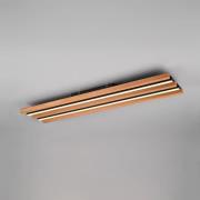 LED-kattovalaisin Fontana, 80 x 20 cm puu/musta puu/metalli