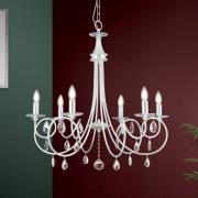 6-lamppuinen Kattokruunu VIOLETTA hopea