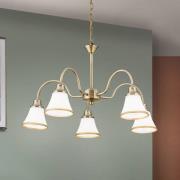 TILDA – 5-lamppuinen riippuvalaisin, antiikkimess.