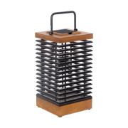 Les Jardins LED-aurinkolamppu Tekura, teak/harmaa, 46,5 cm