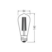OSRAM LED Vintage 1906 Edison, kultainen, E27, 5,8 W, 822, dim.